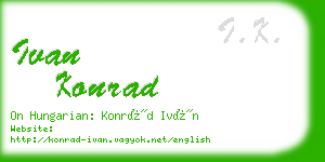 ivan konrad business card